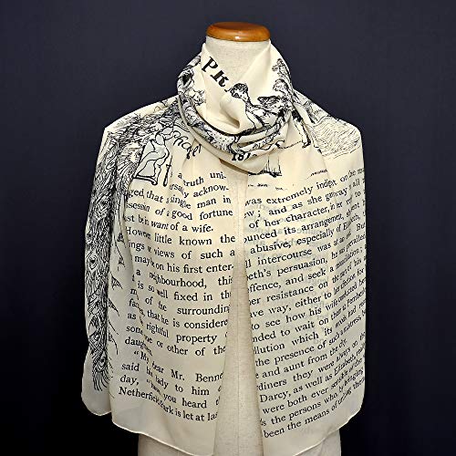 Universal Zone Pride And Prejudice Chiffon Scarf, Summer Scarf, Light Scarf, Spring Scarf #TOP5