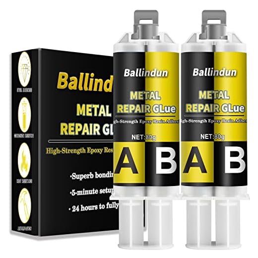 Metal Repair Glue, 2 Pack Metal Epoxy Glue Heavy Duty, High-Temperature Heat Resistant Adhesive Glue for Metal to Metal, Plastics, Stainless Steel, DIY Craft, Aluminum Alloy, Metal Tube