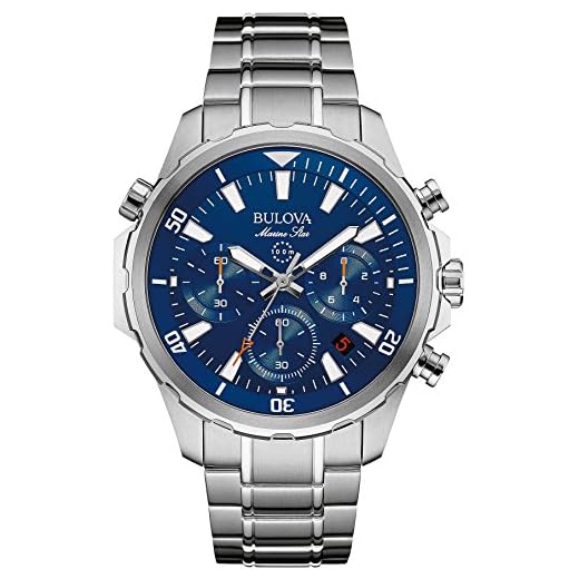 Bulova Reloj Cronografo para Hombre de Cuarzo con Correa en Acero Inoxidable 96B256