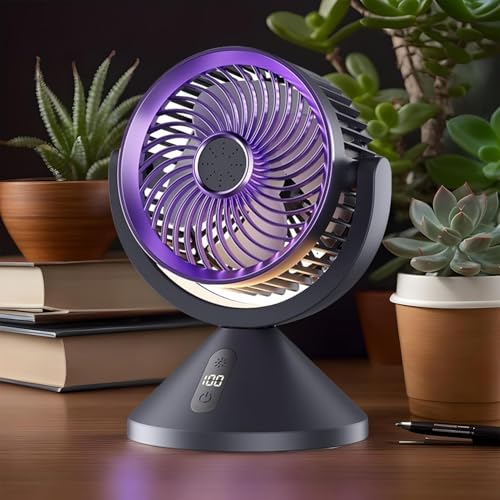 Ventilateur circulateur d'air USB avec lampe LED et diffuseur pour chambre