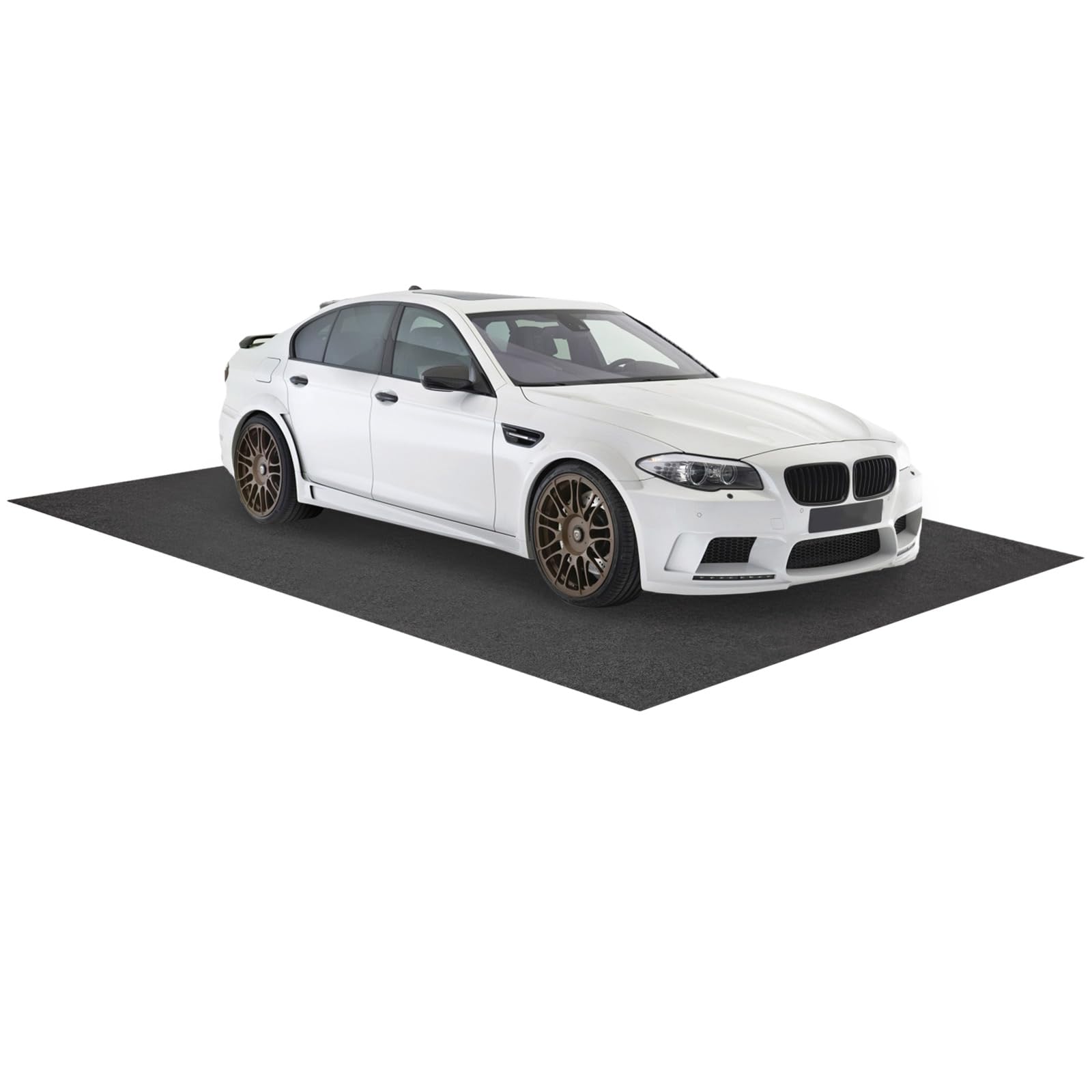 COSTWAY Alfombra para Suelo de Garaje Reutilizable y Lavable, Protege el Suelo del Garaje y del Taller, Respaldo Antideslizante e Impermeable, Incluye Cinta de Doble Cara 252,5 x 221cm