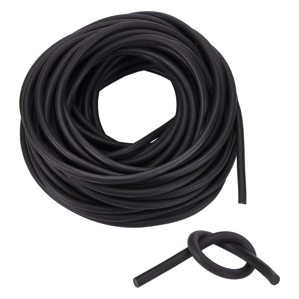Cordon en caoutchouc solide noir NBEADS de 1,5 m pour enfilage de perles