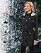 Womens Rain Jacket Waterproof Lightweight Raincoat Long Hooded Outdoor Hiking Jackets Black L