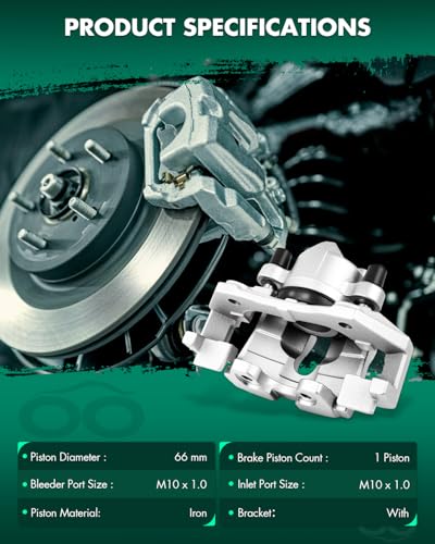 Image of SCITOO Front Driver Disc Brake Caliper 18B5276 For Ford For Escape 2009-2010,For Mazda For Tribute 2009-2010,For Mercury For Mariner 2009-2010,With Bracket 1PC