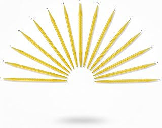 15 Pcs Probe Spudger Tool Nylon with L-Shaped Hook and Flat Head, Pick Tool for Telecom & Data Communication Installations, Alarm System Installers(Yellow)