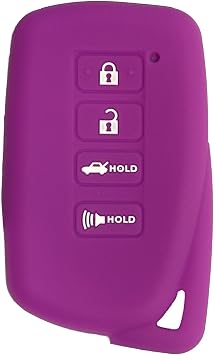 Key Fob Cover for GS450H ES350 4 Buttons Remote Case Protector Fit for Lexus NX300H NX200T NX300 IS350 IS300 IS200T IS500 RX450H RX350 RX450HL LX570 RC350 RC300 2013 to 2024 8990453651 Purple