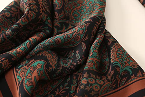 Image of MALINA Women's Polyester Silk Satin Stole Scarf - Soft Lightweight Fashion Wrap, Elegant Floral & Gradient Design, summer stole,Scarf For Women,Premium Stole,Large Size 180x90 cm'