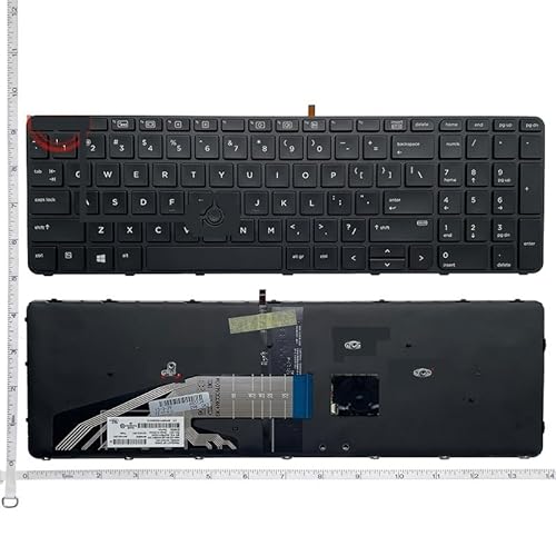 米国のノートパソコンのキーボード HP 用 ProBook 450 G3/G4 455 470 650 G2 G3 655 G4 HSTNN-Q95C/Q03C(US with point backl.)