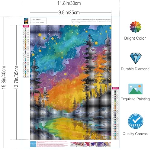 XMRCARRY Tree Star Diamond Art Painting Kits for Adults 5D Round Full Drill Diamond Dots for Beginner, Starry Sky Gem Mosaic Art Crafts Kits Home Decor 12x16 Inch - Image 4