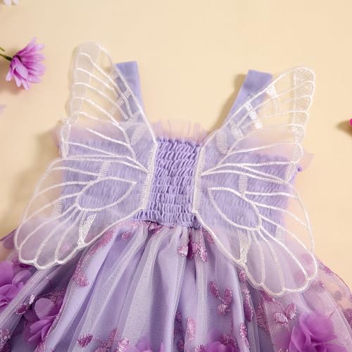 Toddler Baby Girl Butterfly Wings Dress Princess Sleeveless Tulle Butterfly Wing Skirt Birthday Party Tutu Dress4