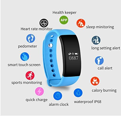 Nored Fitness Tracker Watch Heart Rate Blood Oxygen Monitor Activity Wristband Pedometer Sleep Monitor Smart Bracelet Calories Track Step Track Health Band Waterproof Smart Watch for phones