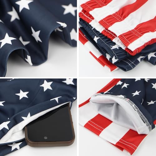 American Flag Pants Men Women Joggers Pants Sports Men's 4th of July American Flag Long Pants with Pockets3