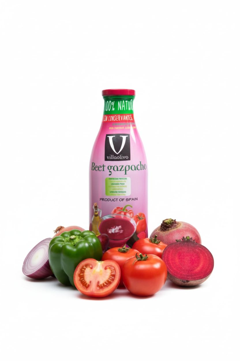 Villaolivo Pack Gazpachos y Salmorejos 1L (6 Botellas) Bio y Tradicional 100% Natural Sin Conservantes