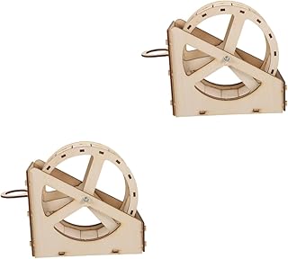 NOLITOY 2 Peças Roda De Corrida De Madeira Para Animais De Estimação Roda Silenciosa Roda De Madeira Para Animais De Estimação Hamster Gato Roda De Exercício Roda De Corrida Roda De