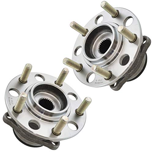 Image of TRQ Rear Left and Right Wheel Bearing and Hub Assembly Set 2 Piece Compatible with 2007-2013 Mitsubishi Outlander 5 Passenger Seating AWD 2012-2015 Lancer SE 2016-2017 Lancer AWD