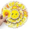 Unique Sun Vinyl Stickers, 50 PCS Waterproof Cartoon Icon Decals for Laptops, Scrapbooking, Journals, Notebooks, Water Bottles, Suitcases, Phones & DIY Decor #3