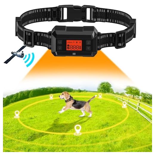 POIIOPY Clôture Anti-Fugue sans Fil GPS pour Chien Extérieur, Amélioré IPX7 Étanche Électrique Système Clôture Collier avec la Nouvelle Puce D'amplification de Signal GPS, Rayon 30-999M, Noir