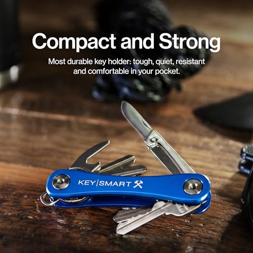 Image of KeySmart Rugged Keychain Multitool Key Holder, Up to 14 Keys | Key Organizer for EDC. Expandable, Durable Build, Reduces Key Chain Bulk & Jingle, Pocket Clip & Bottle Opener Included