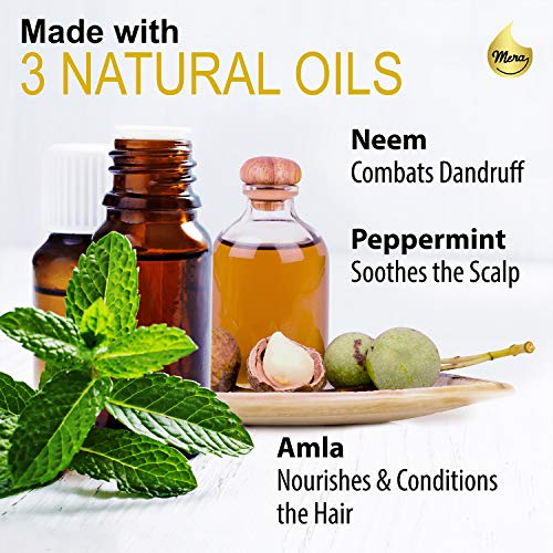 Mera Anti-Dandruff Shampoo For Itchy, Flaky, & Dry Scalp - Sulfate Free Natural Shampoo For Dandruff Treatment Made With Peppermint, Neem & Amla Oil For All Hair Types, Men & Women (32 Fl Oz) #TOP4