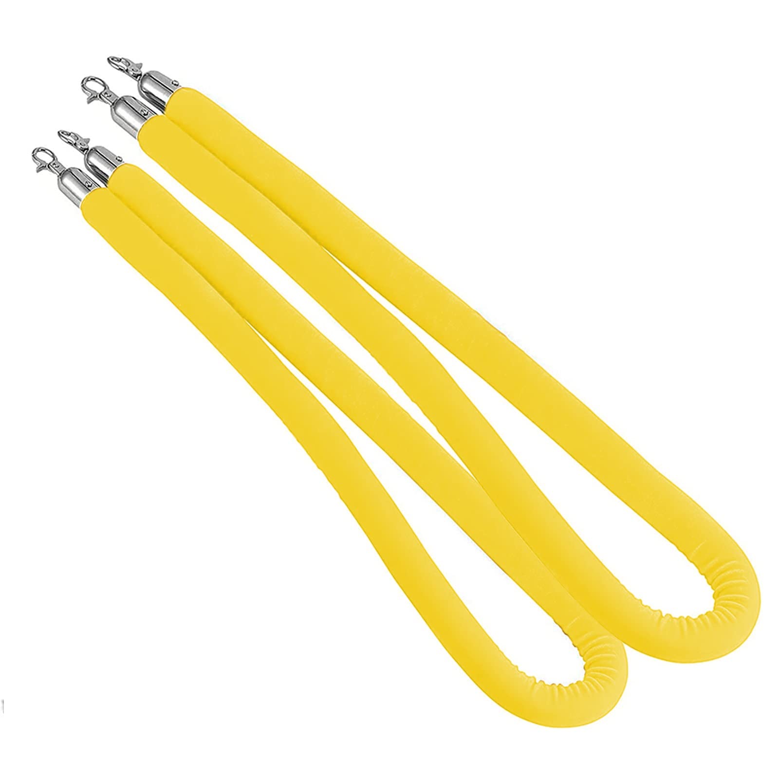 AUNANGLJSCS Rope barriers, Rope Divider,Hanging Crowd Control, Long Barrier VIP Stanchion, for Red Carpet Events Themed Party(Yellow,1.2m/47inch/4ft)