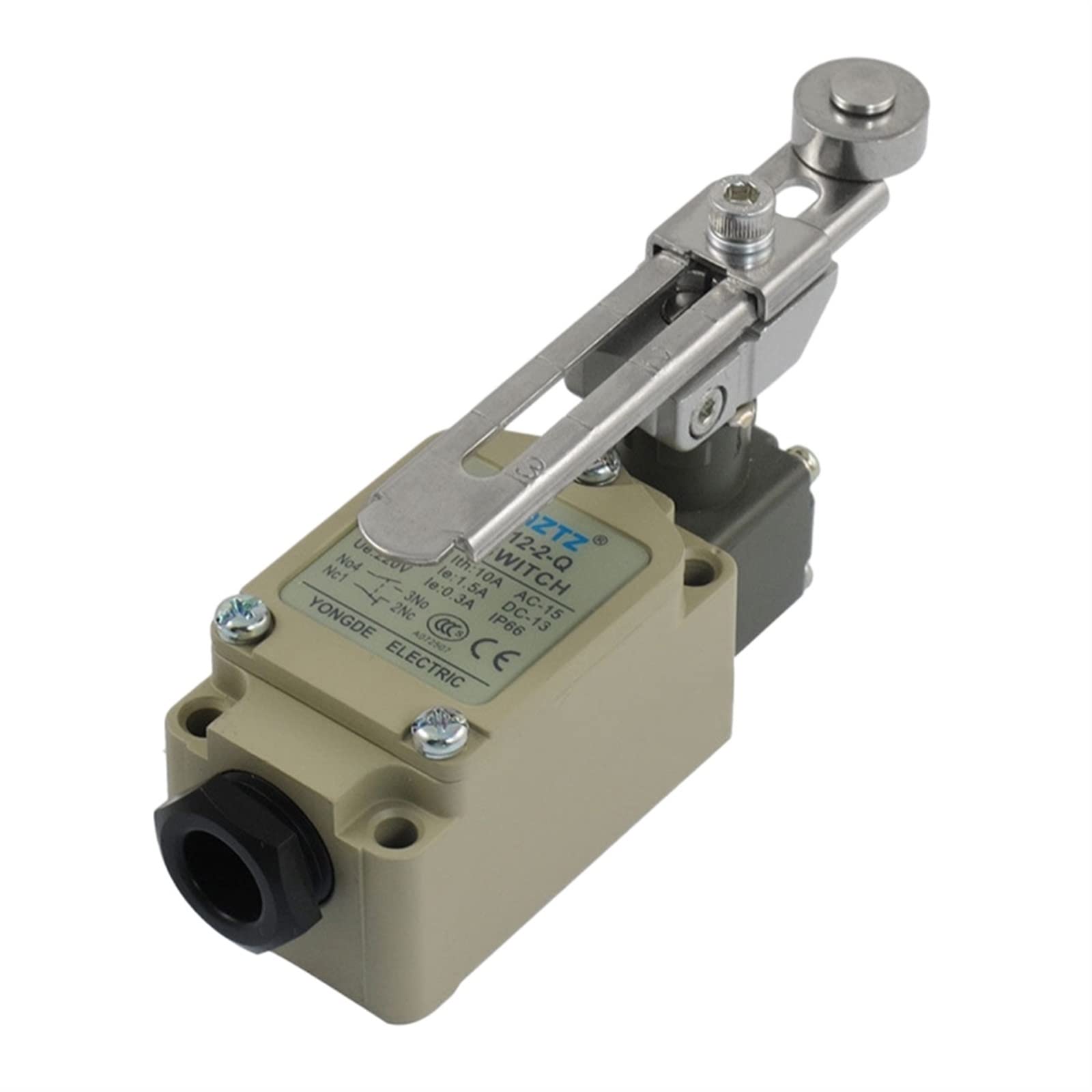 JJHQOKYNA 1Pcs WLCA12-2 Adjustable Rotary Roller Lever Momentary Limit Switch 380V 10A