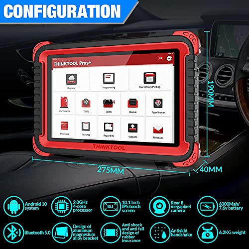 Thinkcar THINKTOOL Pros+ Full System Bi-Directional Diagnostic Scanner, Online Programming, ADAS Calibration,ECU Coding,34+ Reset Car Code Reader, Automatic Professional Scan Tool 2 Year F-Ree Update
