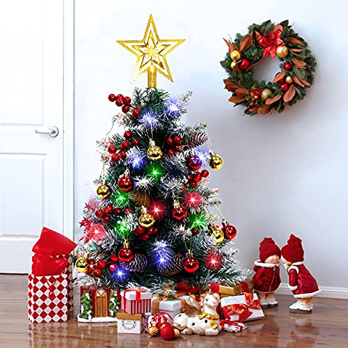 Fayavoo S-SDS-MNK-1-US Mini Christmas Tree, 24 Inches Artificial Tabletop Christmas Tree 40 Led Lights thumb #8