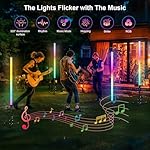 2 Pack 3ft RGB Tube Light Portable 5000mAh Battery Powered LED Light Stick with Stand, Music Sync, Ambient Lighting for Video Studio Photography DJ Bar Stage Club Party Wedding Gaming Rooms - Image 3