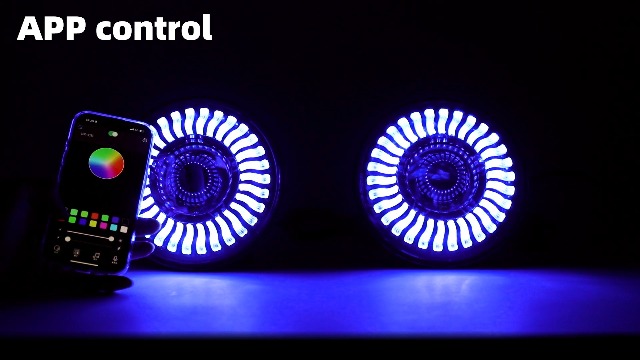 HL☺︎ Amazon.com: 7 Inch RGB Halo LED Headlight for Motorcycle