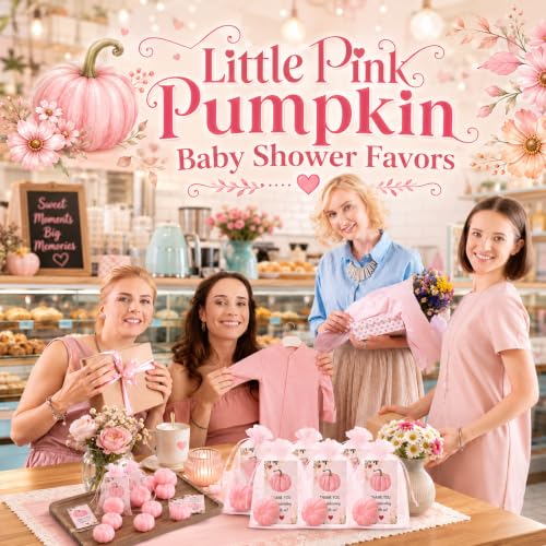 Image of 50 Sets Fall Pumpkin Soap Favors Wedding Baby Shower Guest, Pink