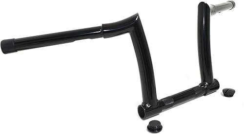Miniatura 6 de HongK - Manillar desmontable ajustable negro de 8 pulgadas Chizeled Z-Bar Ape Hanger Compatible con H-D 07-posterior XL883 XL1200 06-17 FXDB PN