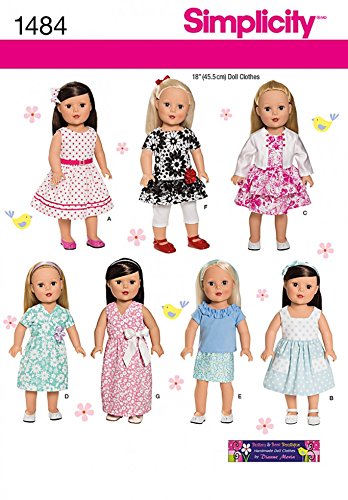 Simplicity Crafts Sewing Pattern 1484 Doll Clothes Summer Wardrobe