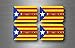Akacha 4X Adesivi Adesivo Sticker Bandiera estrelada Catalogna Catalonia independenza