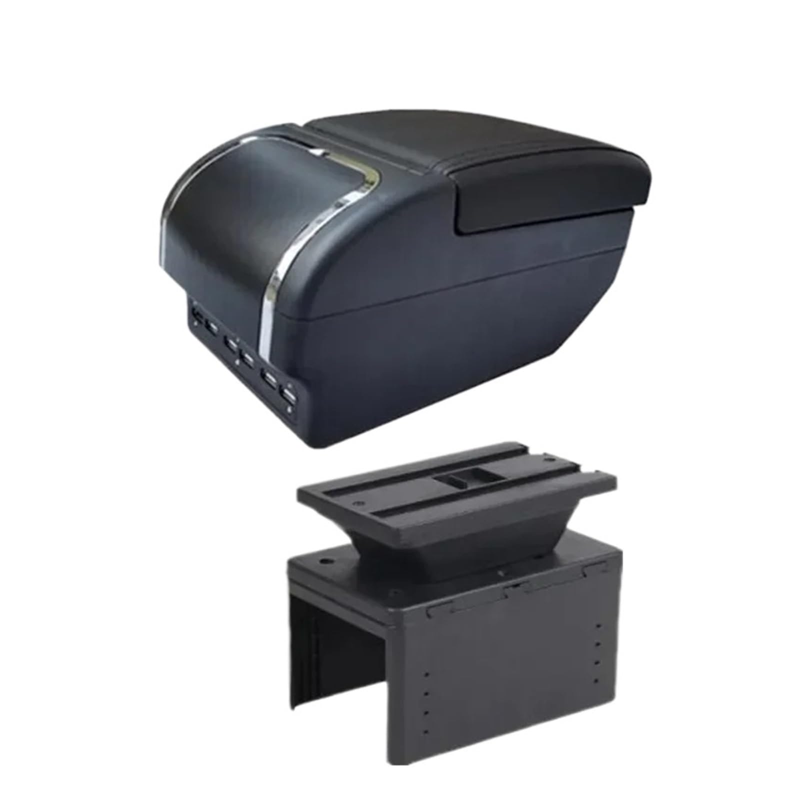 GBGWRMRYX Center Armrest Box For Vauxhall For Mokka X For Insignia Car Armrest Storage Box Centre Console Interior Replacement Accessories Arm Rest(E black line 9USB)