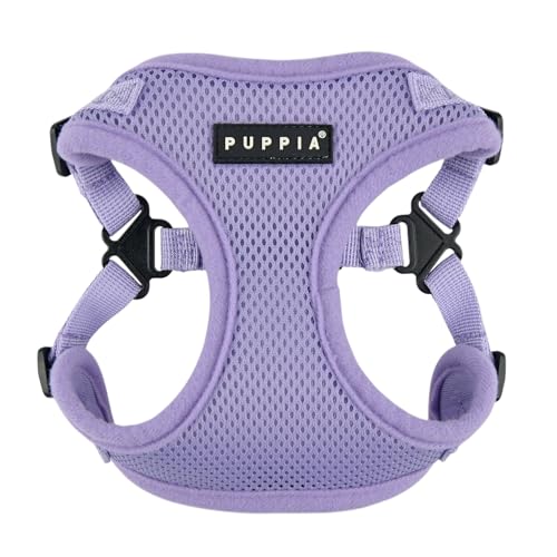 Image of Puppia Comfort Dog Harness C (Step-in) Fashionable Mesh Spring Summer Harness for Small Dogs, Violet, Medium