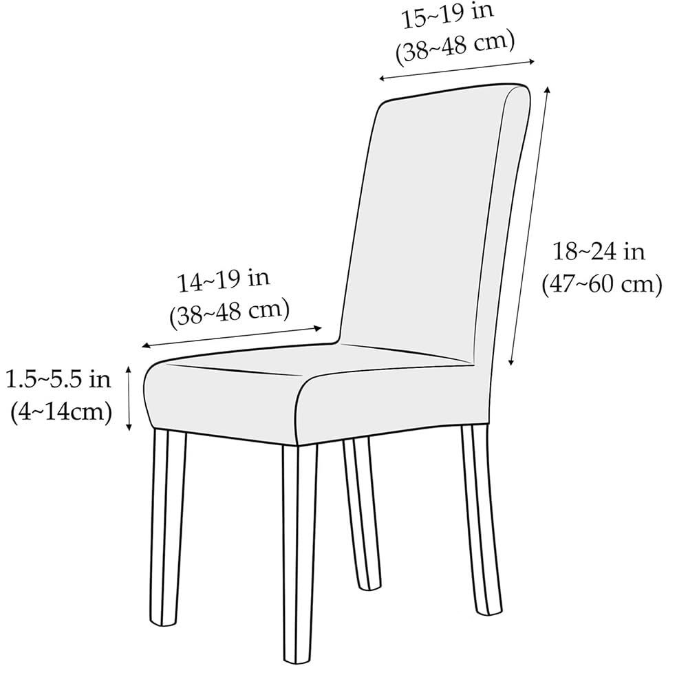 Housses de chaises de Salle à Manger Extensibles, imperméables, en Cuir PU