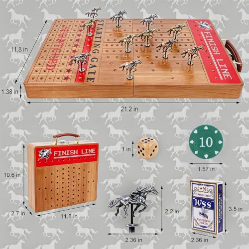 Juego de Mesa Grande de Carreras de Caballos 21" miniatura 3