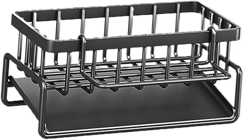 Paños de cocina, soporte de esponja para cocina, soporte para esponja de drenaje de cocina, estante de tela para lavar platos, soporte de drenaje de