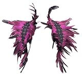UMCHU 1 Pieza Mantón Plumas, Capa de Plumas Góticas, Chales Bufanda de Pluma, Ancho para Actuación de Personajes, Baile, Halloween, Carnaval, Fiestas, Vestidos de Club, Bricolaje(Rojo rosa)