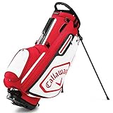 Rutschfeste Fußpolster Callaway Chev C Golf-Standtasche (2020), Kardinal/Weiß