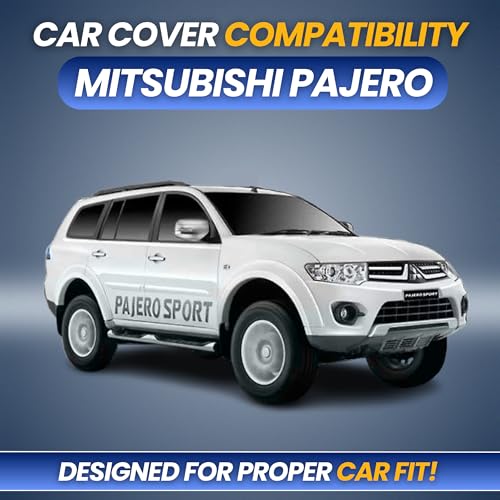 Image of Car Cover for Mitsubishi Pajero | 100% Waterproof Heavy-Duty 3-Layer Car Body Cover | All-Weather Rain, UV, Sun & Dust Protection | Custom Fit | Mirror & Antenna Pockets | Navy Blue