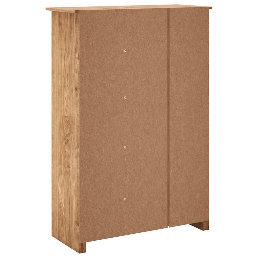 Armadio a 3 ante, 118 x 50 x 171,5 cm, in legno di pino, con 4 ripiani e asta appendiabiti, spazioso, organizer per camera da letto, corridoio, spogliatoio