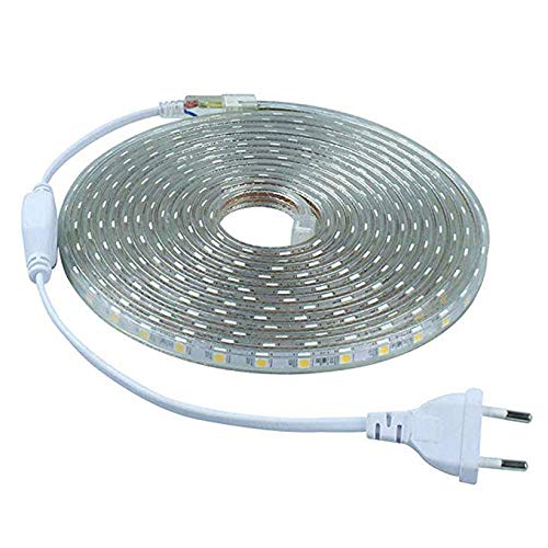 Tira LED 1 Metro SMD 2835 · Tiras LED Flexibles Impermeables IP67 con 60 Luces Leds · Por Metro 12W y 1320 Lm.+ 2 Grapas + Tapón · 4500K Blanco Neutro · Tamaño: 1000x15x5mm