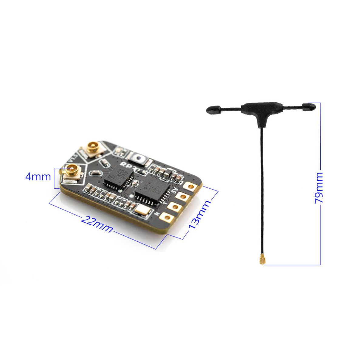 RP3 ExpressLRS 2.4GHz ELRS Nano odbiornik dalekiego zasięgu odbiornik o niskim opóźnieniu z anteną UFL T dla FPV Micro Drone FPV Racing Drone Quadcopter