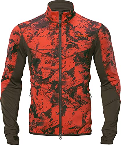 Härkila | Wildboar Pro camo fleece veste | Vêtements & Équipement de Chasse pour Professionnels | Design Scandinave Haut de Gamme Durable | AXIS MSP®Wildboar orange/Shadow brown, XXL Cover