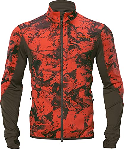 Härkila | Wildboar Pro camo fleece Jacke | Professionelle Jagd Kleidung & Jagd Zubehör für Herren & Damen | Skandinavische Qualität Made to Last | AXIS MSP®Wildboar orange/Shadow brown, XL