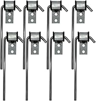 HAOXAOON 8 Pack Heavy Duty 3/8" x 10" Weld-On Exhaust Hanger Rods - Universal Exhaust System Hangers with Rubber Bushings