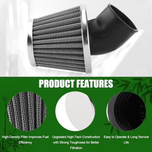 Image of 44mm 45mm 46mm Filter 45 Degree Angled for 50cc-90cc 110cc 125cc 140cc 150cc 200cc 250cc GY6 ATV Scooter Quad Go Kart Moped Pit Dirt Bike Suzuki Baja 1.77inch
