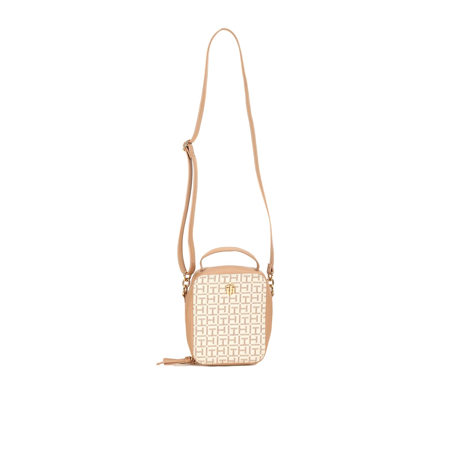 Tommy Hilfiger Jacquard Beige Monogram Women Sling Bag (OS) - S24HWBG389 (B0CZ7DFYDV) Amazon Price History, Amazon Price Tracker