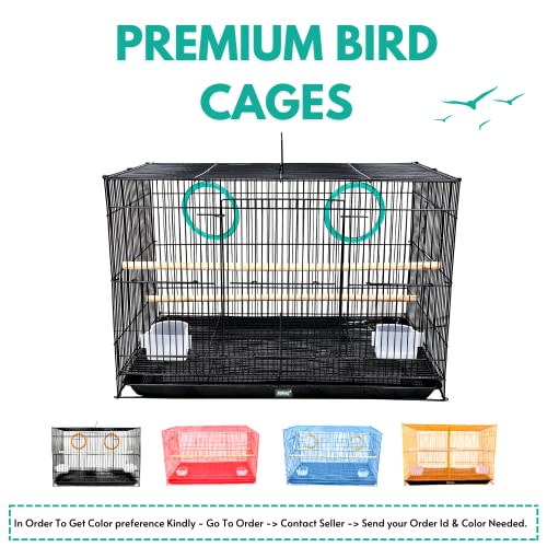 Buraq-2-Ft-Birds-Cage-With-2-Gate-Best-for-Love-bird-cages-Parrot-Parakeet-Budgies-Cockatiel-Cage-Hammock-Large-Bird-Cage-With-Swing-Accessories-Size-235-Long-165-Wide-and-16-Height-Color-May-Vary-24-
